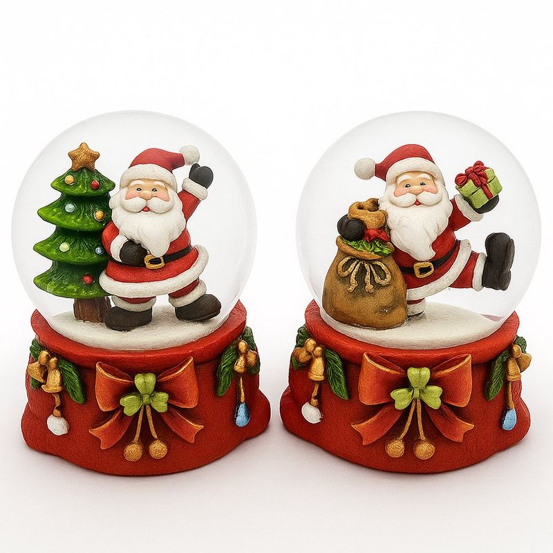 Esfera Navideña con Santa Diseño Surtido