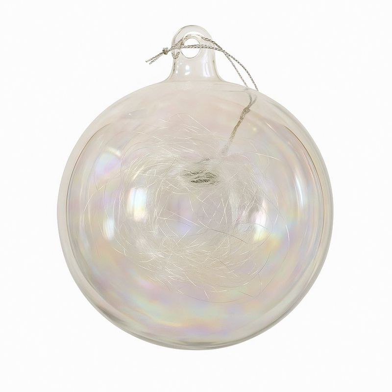 Bomba Navideña con Relleno 10 cm Color Tornasol