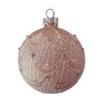 Esfera de Vidrio Decorativa con Glitter y Piedras