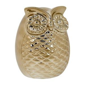 Figura Decorativa Búho Dorado
