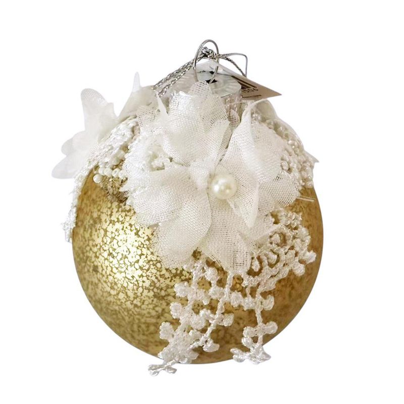 Esfera Decorativa con Flor de Encaje