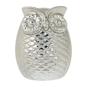 Figura Decorativa Búho Plateado