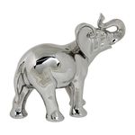 Figura Elefante Decorativo Plateado