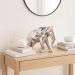 Figura Decorativa Elefante Plateado