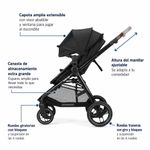 Sistema de Viaje Maxi-Cosi Zelia Luxe 5 en 1 con Carriola Modular y Portabebé Mico Luxe Color Beige
