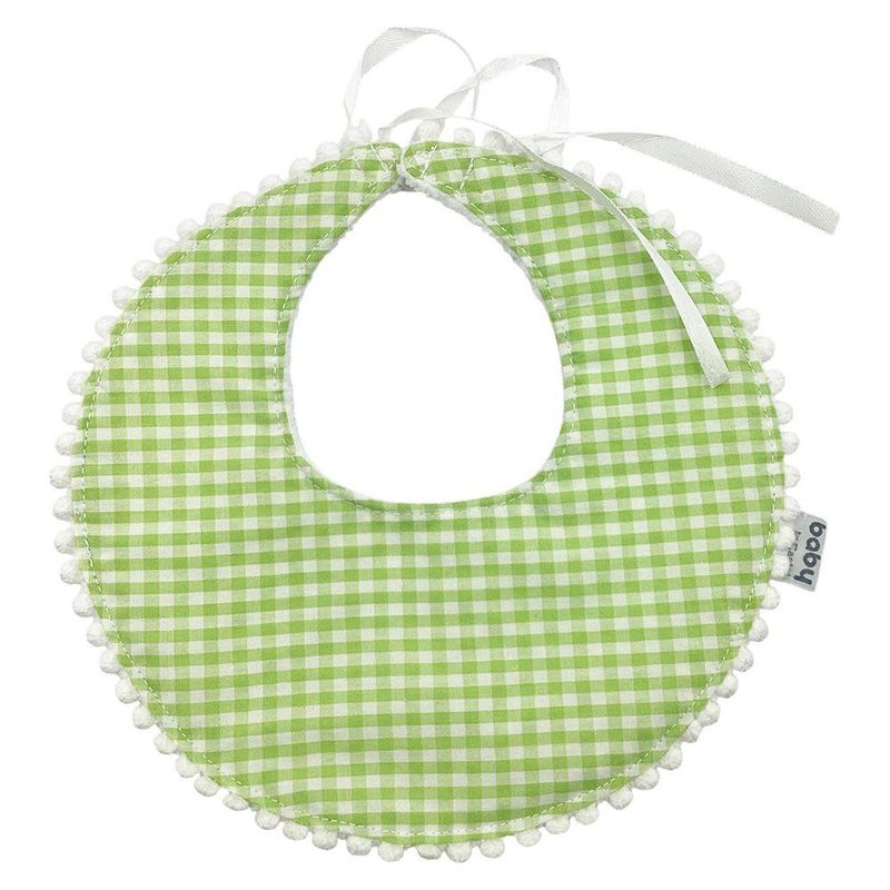 Set Baberos Chinilla Borla Celeste‑Verde