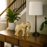 Figura Decorativa Elefante Dorado
