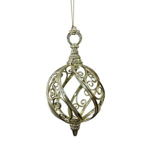 Esfera Decorativa Dorada con Diseño Calado