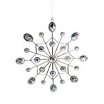 Copo de Nieve Plateado con Perlas