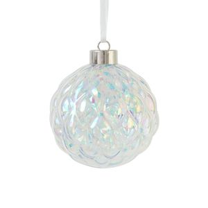 Esfera Navideña Tornasol con Diseño Texturizado