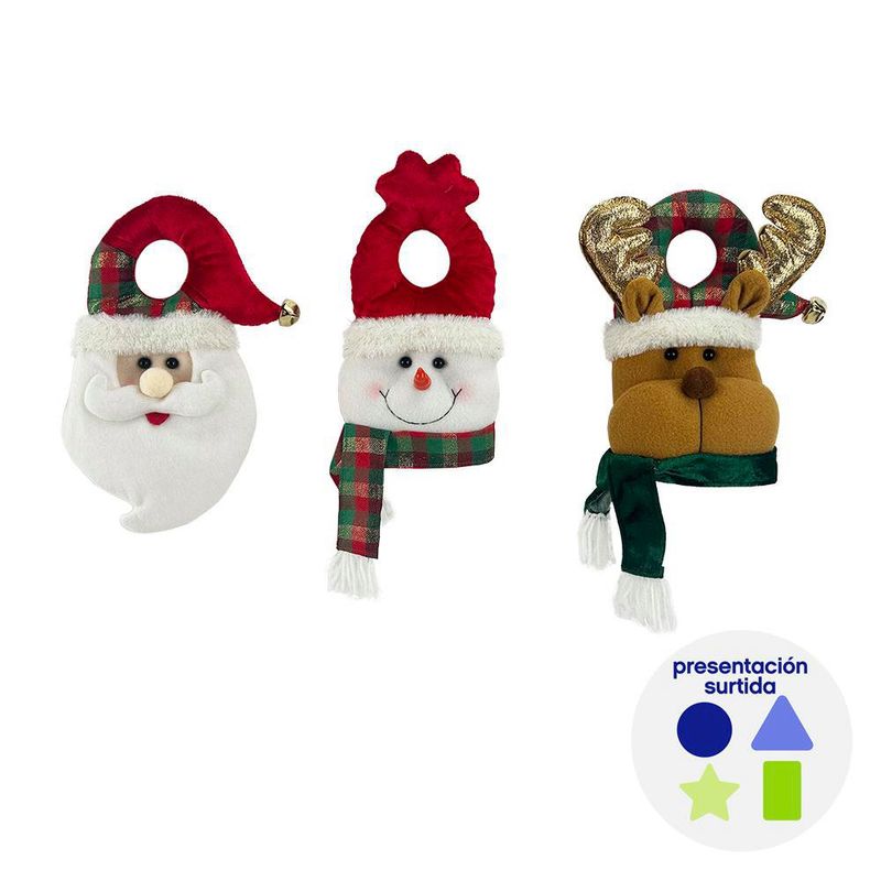 Figura Decorativa Navideña para Puerta 30 cm Diseños Surtidos