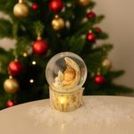 Esfera Decorativa con Ángel Dormido y Luz LED