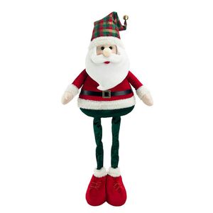 Santa Claus Decorativo con Sombrero a Cuadros y Piernas Largas