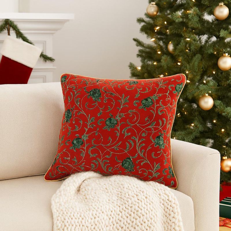 Cojín Decorativo Rojo Navideño