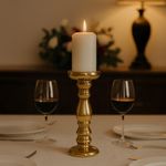 Candelabro Decorativo Dorado Clásico