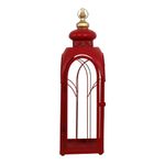 Farol Decorativo Navideño con Cúpula Dorada 78 Cm