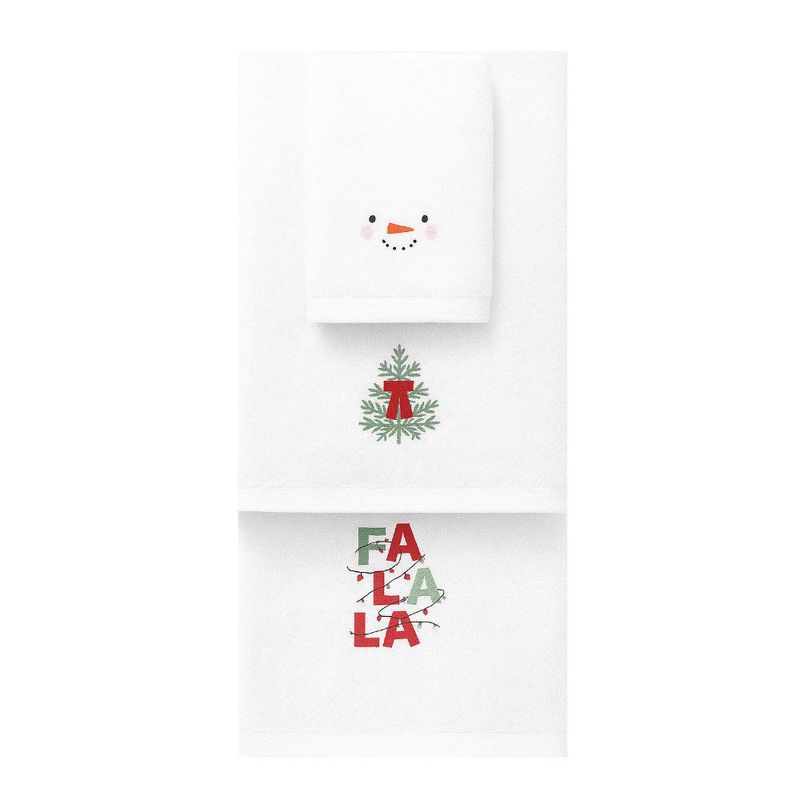 Set de 3 Toallas Navideñas Blancas
