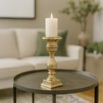 Portavelas Clásico Dorado