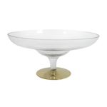 Frutero de Cristal con Base Dorada Decorativa