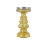 Candelero Decorativo Dorado con Acabado Brillante