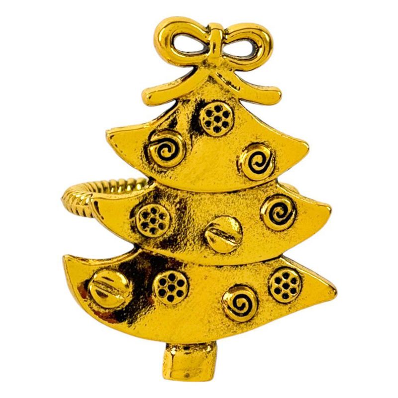 Set de 4 Anillos para Servilleta Árbol Navideño