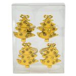 Set de 4 Anillos para Servilleta Árbol Navideño