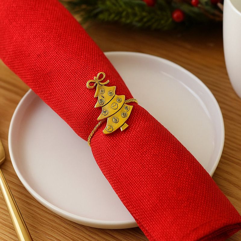 Set de 4 Anillos para Servilleta Árbol Navideño