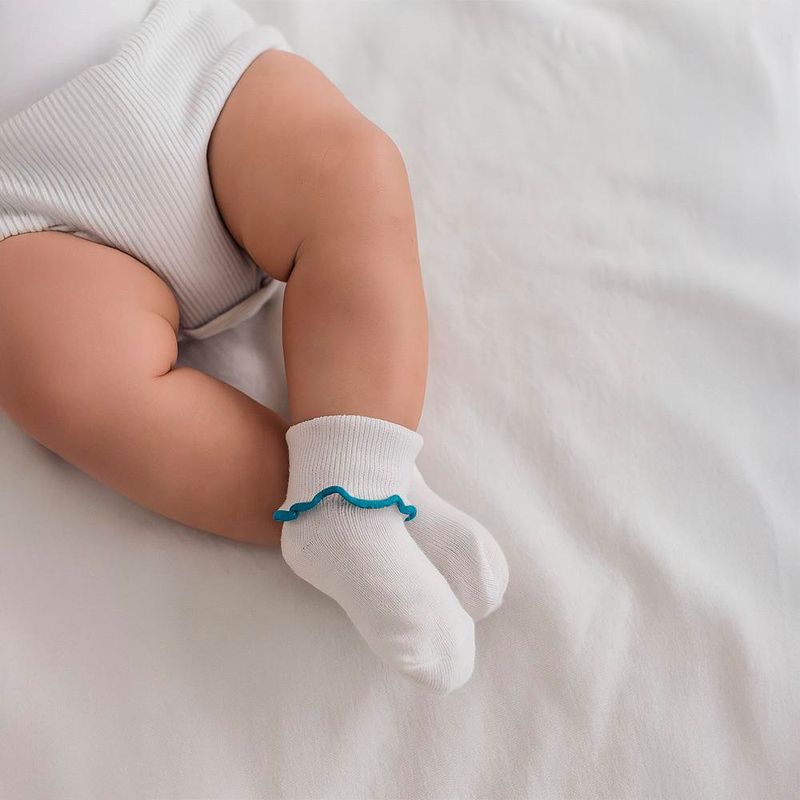 Calceta Blanca para Vestido con Vuelos Talla 12-18 Meses