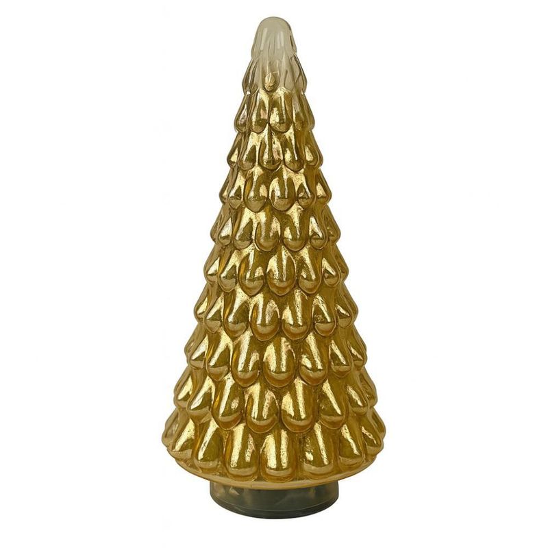 Árbol Decorativo Dorado de Vidrio