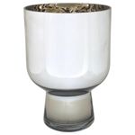 Centro de Mesa Decorativo en Vidrio Espejo Plata