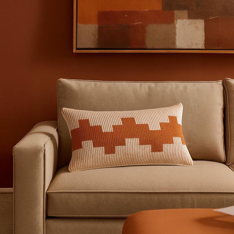 Cojín Rectangular Detalle Naranja 30 X 50 Cm