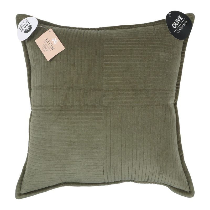 Cojín Decorativo Liso Verde 45 X 45 Cm