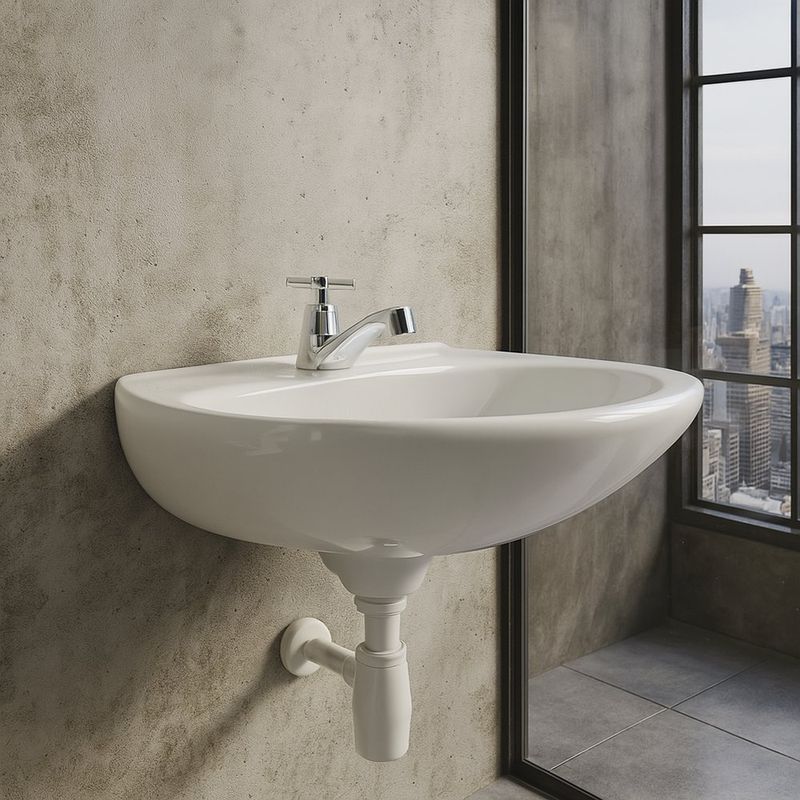 Lavamanos de Pared Ecoline Sencillo Blanco