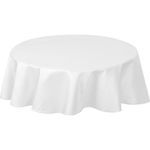 Mantel Redondo Liso Blanco
