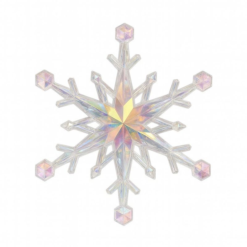 Copo de Nieve Tornasol Decorativo