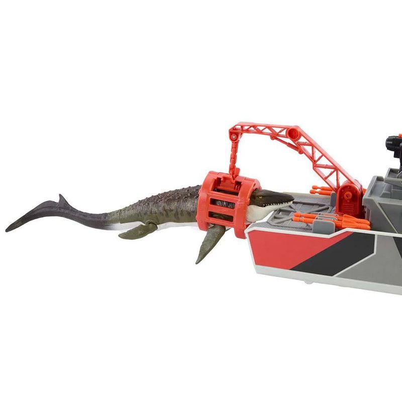 Barco de Acción Jurassic World Mosasaurus Rescue