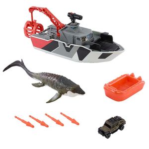 Barco de Acción Jurassic World Mosasaurus Rescue