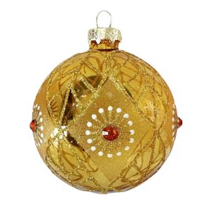 Esfera Dorada con Perlas y Detalles