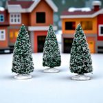 Set de 3 Árboles Nevados para Villa Navideña