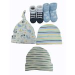 Set de Gorros y Calcetas Elefantes 5 Pzas