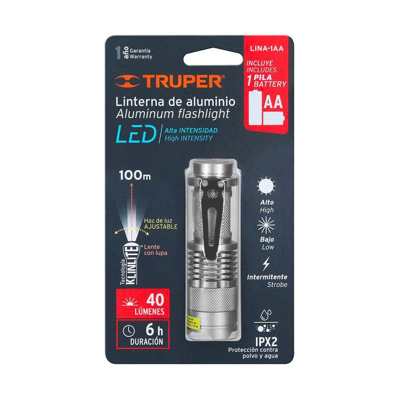 Linterna de Mano a Baterías LED de 40 Lm