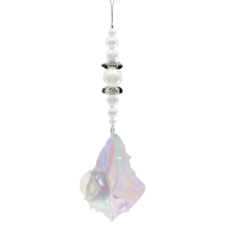 Colgante Navideño con Cuentas Perla y Adorno Iridiscente