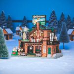 Fábrica Cervecera Navideña con Detalles Iluminados