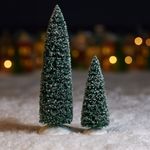 Set de 2 Árboles Nevados para Villa Navideña