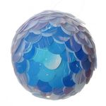 Esfera Decorativa con Escamas Tornasol Azul