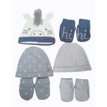 Set de Gorros y Guantes Diseño Cebra 6 Pzas