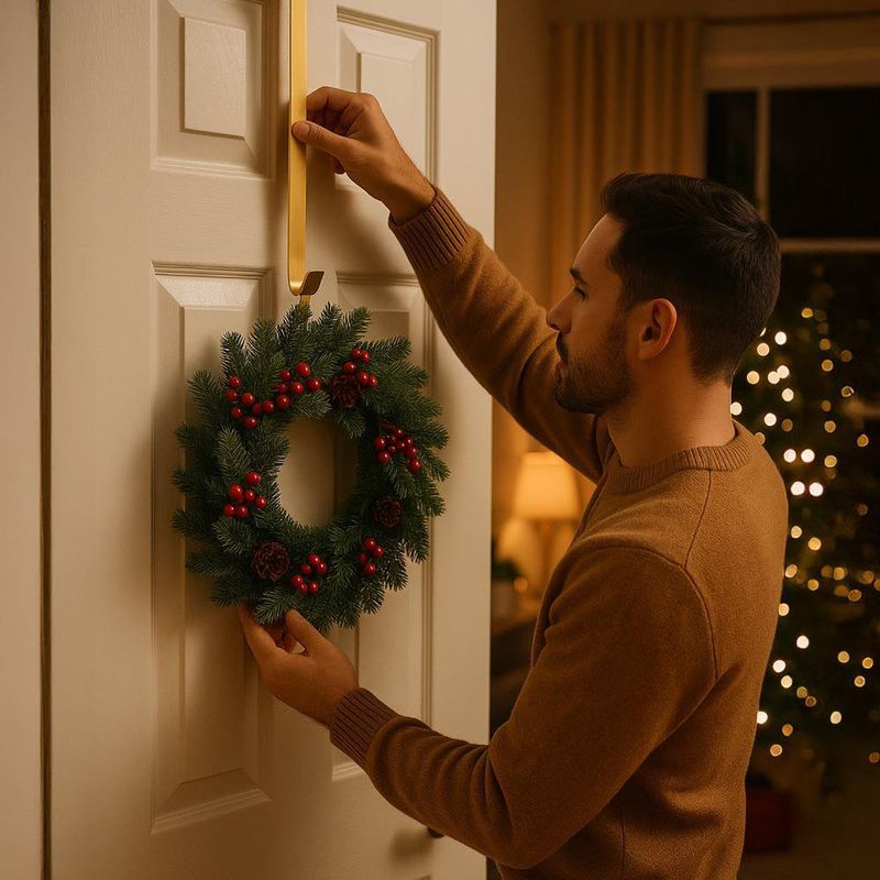 Colgador Metálico Dorado para Corona