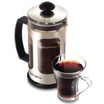 Cafetera Tipo Prensa Francesa Acero Inoxidable 885 ML - Mr. Coffee