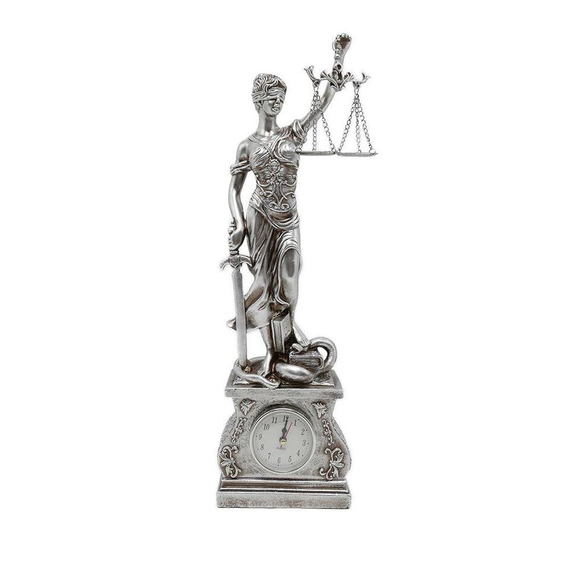 Reloj Dama de la Justicia Acabado Plateado