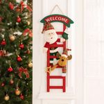 Escalera Decorativa Navideña con Santa y Reno